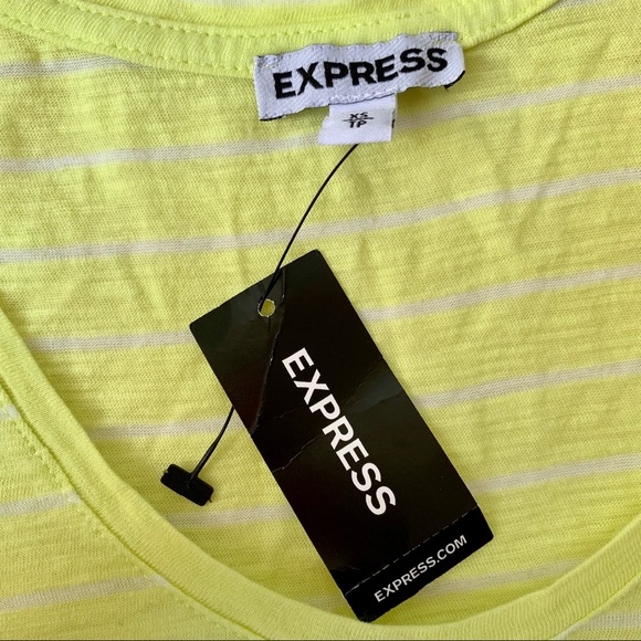 Express short-sleeve yellow striped t-shirt XS - Picture 6 of 6